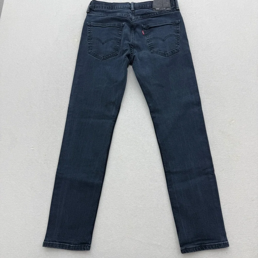 Levis 502 Regular Taper Jeans Mens 31x32 Dark Indigo Blue Denim 29507-0005